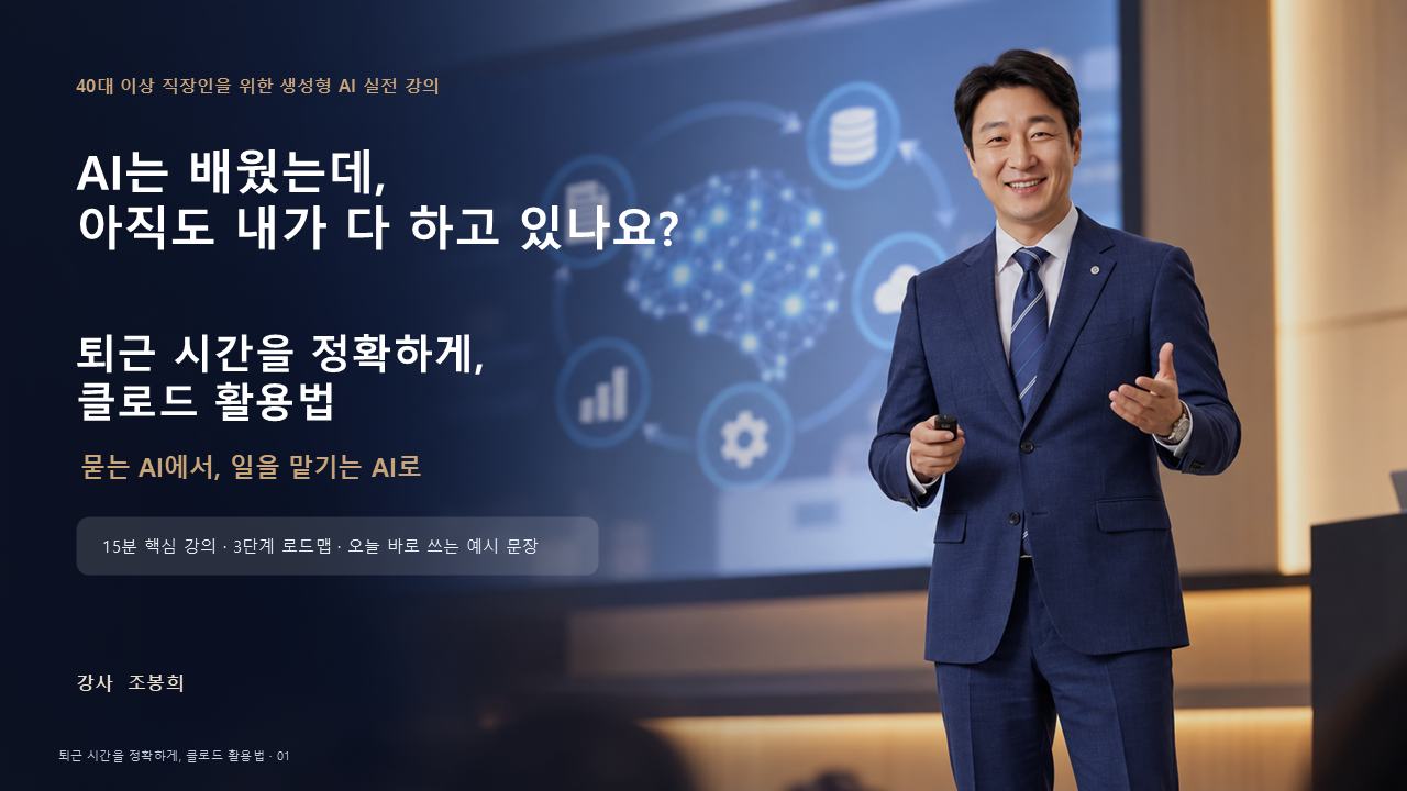 퇴근 시간을 정확하게-클로드 활용법 기초 상세 1